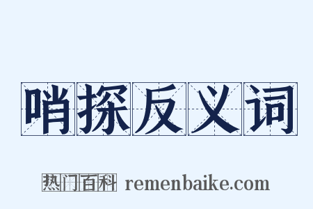 哨探反义词是什么意思的图片